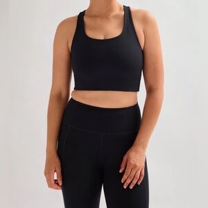 Girlfriend Collective Black Paloma Racerback Sports Bra